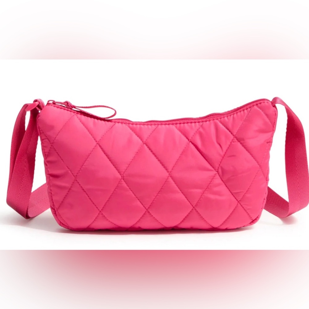 Pretty Peacock Pink Sling Crossbody Shoulder Bag
